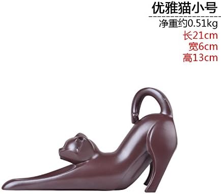 XOYOYO European Cute Cat Ornaments Abstract Tv Cabinet Office Home Furnishing Fashion Decoration Send Bestie Creative Gifts,Elegant Cat Trumpet