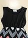 shangke Womens Ladies Striped Zig Zag Scoop Neck Chevron Print Tank Maxi Long Party Dress (M, Black 2)