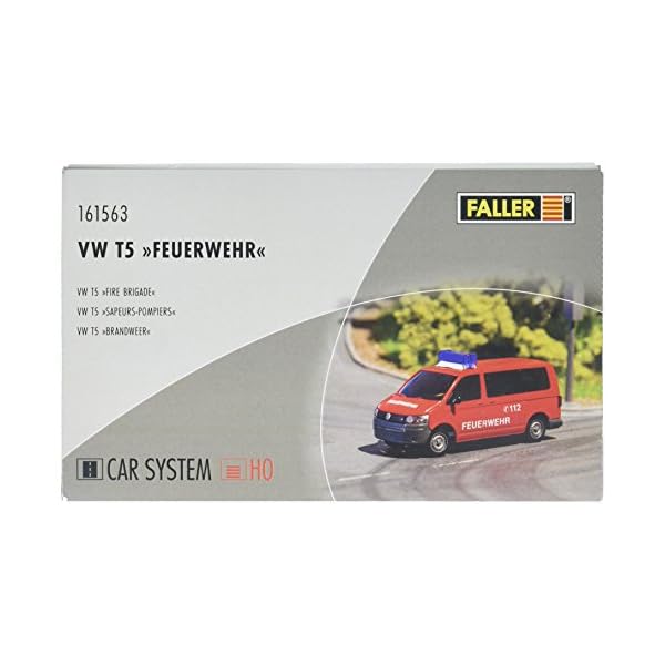 Faller FA161563 VW T5 Feuerwehr (WIKING) Modellbausatz, Zubehör, Mehrfarbig
