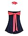 JOYMODE Plus Size Cerise Mint Swimdress One Piece Swimsuit Beachwear(FBA) Red & Navy 3XL(US 20-22)