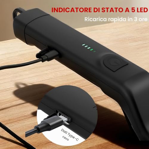 Electric Barbecue Cleaner, Stainless Steel 304.3 Speed, 5 Level Battery Indicator, Electric Barbecue Brush for Cleaning the Barbecue, Suitable for All Grills
