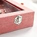 Wuligirl Velvet Clear Lid Jewelry Organizer Box Stackable Jewelry Storage Display Tray Holder Showcase (Necklace Box)