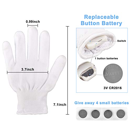 image for Yostyle LED Gloves, Children LED Light Up Glow Skeleton Gloves for Nov