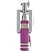 Selfie Stick , Deforst Self-portrait Monopod Extendable Selfie Stick with Adjustable Phone Holder for Iphone , Android, Samsung, and Other Devices up to 3.25 Inches in Width (pink (with earplug))