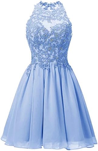ChangLZ Women's Open Back Homecoming Party Short A-Line Plus Size Prom Dress CLZ066