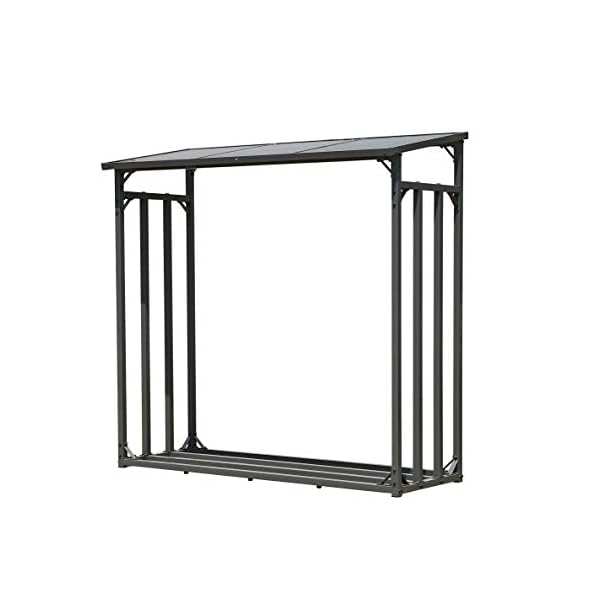 GRASEKAMP Qualität seit 1972 Kaminholzunterstand 130 x 60 x 150 cm Stegplatten Kaminholzregal Kamin Holzofen Regal – Bild 3