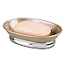 InterDesign York Metal Soap Dish - Perfect for Bathrooms, Showers or Kitchen Sinks - Pearl Champagne/Chrome