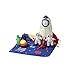 Oskar & Ellen 7 Piece Hand Sewn Fair Trade Soft Space Ship Fabric Playset Toy