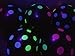 Blacklight Party Balloons - Black with Neon Polka Dots that Glow in the Dark under Blacklight - 11 inch Latex Balloons, 25 Count