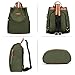 Backpack Purse Canvas Travel Small/Large Lightweight Fashion Ladies Backpacks for Women Army Green