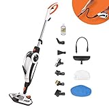 TACKLIFE Steam Mop, Steam Cleaner Multifunction Floor Steamer and Hand-held Steam Floor Mop 2 in 1, 1400W Portable Electric Scrubber Heating in 5s, with 11 Accessories
