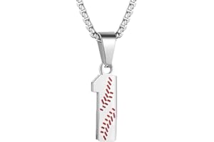 ZRAY Inspiration Baseball Jersey Number Necklace Stainless Steel Charms Number Pendant for Men Women