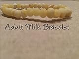 8 inch healing arthritis bracelet carpal tunnel headache Baltic Amber Bracelet Adults Raw Unpolished Milk Stretch Certified Authentic. Back Aches, Head Aches Tooth Aches Swelling General Aches Pains.