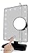 Rucci Vanity Mirror with L.E.D. Light and Movable Round Insert Mirror 10X Magnification. 8 inches Long by 13 inches Height Including Base. Round Insert Mirror 3 inches Diameter. Soft Touch Switch.