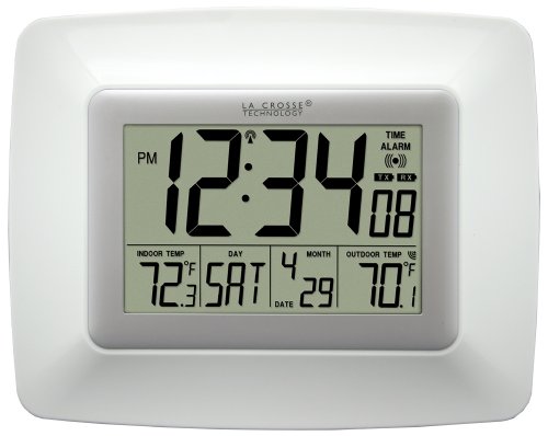 La Crosse Technology WS-8119U-IT-W Atomic Clock with Temperature