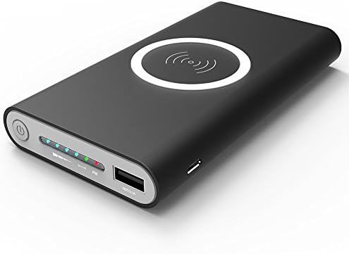 Qi 8000mAh Wireless Power Bank External Battery Pack 2 in 1 Wireless Charging Pad for iPhone 8 Plus/X Samsung Galaxy Note8 S8 Plus