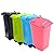 Plastic Desktop Garbage Cleaning Mini Trash Can Household Clean Cans Multi Colors with Lid and Wheels