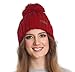 Brook + Bay Women's Pom Pom Beanie - Thick, Soft & Warm Cable Knit Beanie Hats for Winter - Serious Beanies for Serious Style (with 7+ Colors)