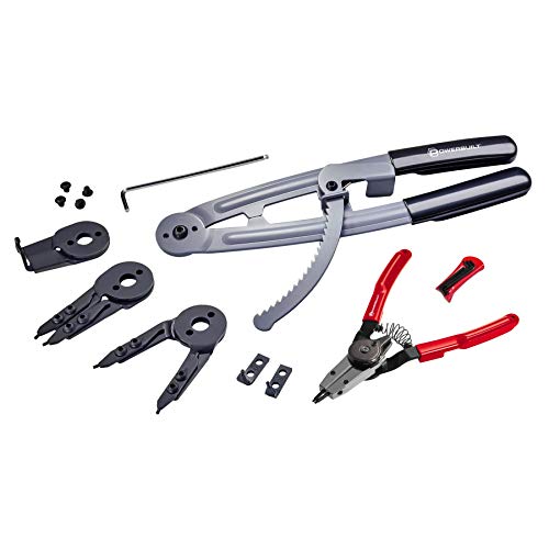Powerbuilt 2 Piece 16 inch / 7 inch Heavy Duty SnapRing Piston Ring Pliers Set, Large Internal
