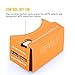 QPAU Google Cardboard 3D VR Glasses Kit, 45mm Lenses for Android and iOS - Orange