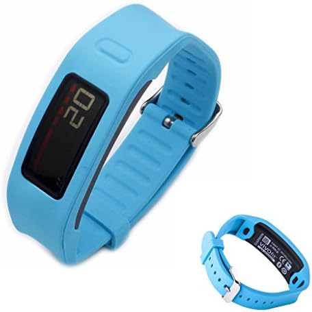CFX Replacement Wristband with Metal Watch Clasp for Garmin Vivofit Wristbands,Solve the Problem of Falling Off (Blue)