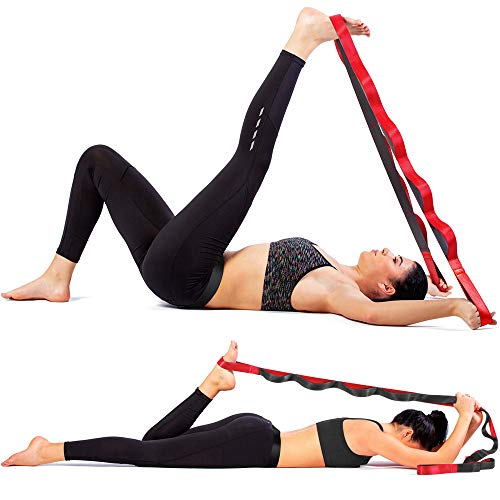 image for Onory Yoga Strap Stretch Straps for Physical Therapy with Exercise Boo