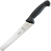Mercer Culinary M23208 Millennia Black Handle, 8-Inch Wavy Edge Wide, Bread Knife