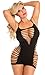 Cocolicious Women's Sexy Seamless Romper One Piece Stretchy Mini Dress Lingerie (One Size, Black)