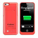 Kujian iPhone 5s Charger Case Backup Power Bank with Kick Stand Holder Portable Outdoor for Apple iPhone 5/5s/5c/SE (iOS 8 or above Compatible)-Pink