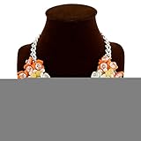 Fashion Stunning Style Pure Fresh and Candy Color Crystal Gem Flower Necklace Collar Bib for Women