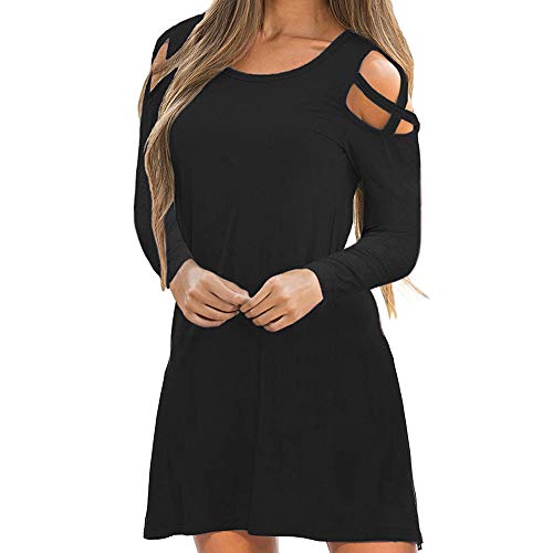 Click Here to See More Images Women Dress,Dainzuy Long Sleeve Off Shoulder Cross Mini Dress