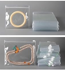 100 Self Seal PVC Pack Zipper Lock Bags,Clear