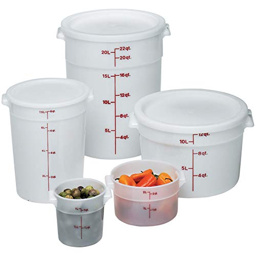 Cambro RFS6148 Round Storage Container, 5.7 L Capacity, White