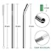 Reusable Boba Straws and Smoothie Straws with Silicone Tips, 12mm/0.5