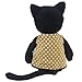 jiaru Stuffed Animals Toys Cats Plush Dressed Dolls with Removable Clothes (Black, 9 Inch)