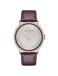 Ted Baker Daniel - Reloj de cuarzo para hombre (acero inoxidable y cuero)