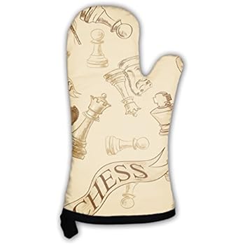 Gear New Oven Mitt, Pattern with Chess, GN20634