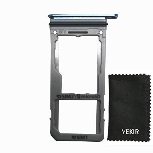 VEKIR Dual Sim Card Tray Replacement for Samsung Galaxy S8+ S8 plus G955F G955U G955A G955P G955T G955V G955S G955L G955K G955W G9550(Blue)