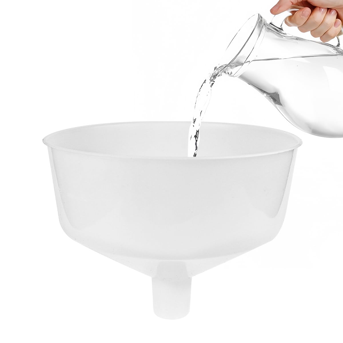 DOERDO Filling Funnel Plastic Wide Mouth Canning Funnel Oil Resin Filter Cup for Kitchen,Garden, Garage, 24X24X19CM