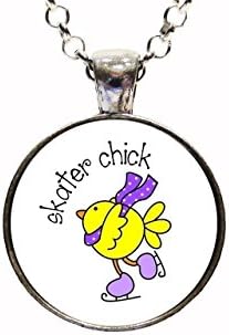 Digital Art Sports Ice Skating Pendant Necklace Or Keychain Olympic Sport