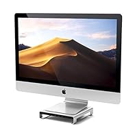 Satechi Type-C Aluminum Monitor Stand Hub with Built-in USB-C Data, USB 3.0, Micro/SD Card Slots & Audio Jack - Compatible with iMac Pro, 2016/2017 iMac and More (Silver)