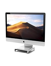 Satechi - Soporte de aluminio tipo C para monitor con datos USB-C, USB 3.0, ranuras para tarjetas micro SD y conector de auriculares de 0.138 in, compatible con iMac Pro, 2017 2016 2015 iMac y más