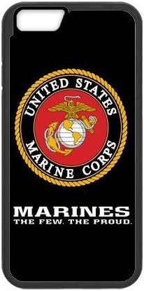LeonardCustom Protective Hard Rubber Coated Cell Phone Cover Case for New iPhone 6S &amp; iPhone 6 (4.7"), USMC Marine Corps -LCI6U1588