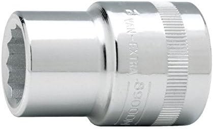 Bahco 8900DM-19 Standard Length Socket, Silver, 3/4-Inch Bi-Hex 19 mm