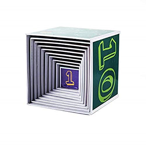 CRUISTORE Cardboard Nesting and Stacking Blocks Set | 10 Pcs of Blocks with Animal、Plant、Numbers、Letters | Development Stacking Games for Kids Toddlers