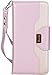 ProCase Galaxy S10 Wallet Case for Women, PU Leather Flip Folio Kickstand Case with Card Holder Wristlet Hand Strap, Folding Cover for S10 2019 -Pink
