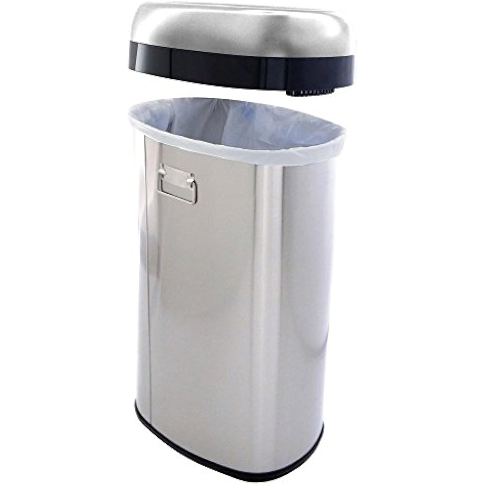 ITouchless Kitchen Trash Cans 16 Gallon DualDeodorizer Oval Open Top
