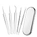 Beautyer Blackhead Remover Kit Comedone Extractor Tool Stainless Steel Removal Kit for Acne Blemish Whitehead Treatment