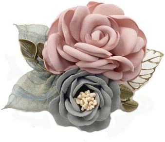 Amazon Marnie コサージュ 花飾り 胸花 ブローチ フォーマル 手作り ハンドメイド エレガント 薔薇 パーティー パーティードレス 入学式 卒業式 卒園式 結婚式 謝恩会 発表会 式典 二次会 ２次会 演奏会 成人式 ピンク ファッション小物 通販