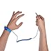 Eco-Fused Anti Static Wrist Straps - 3 Pack - Reusable Anti-Static Wrist Straps Equipped with Grounding Wire and Alligator Clip - Enables You to Ground Yourself (1x Black + 2x Blue)